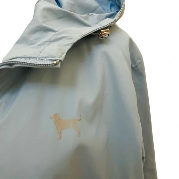 Black Dog Light Blue Women’s XL Raincoat Full Zip Hood Adjustable Wrist - Picture 3 of 9